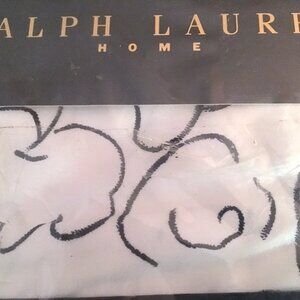 Ralph Lauren Angelina Floral Sheet set blue white sateen 4 piece flat fitted Q